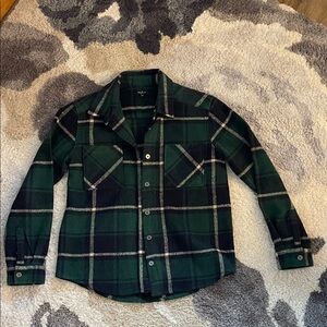 Green and Navy PacSun flannel